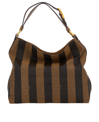 Pequin Hobo Bag, £250, Handbags, Brown, Canvas, Front view